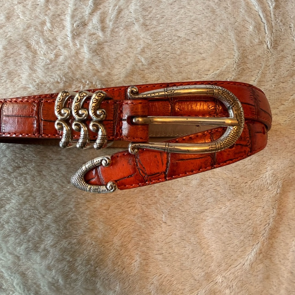 Brighton Leather Belt with Silver Buckle
